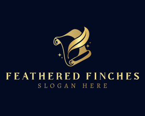 Novel Feather Quill logo design