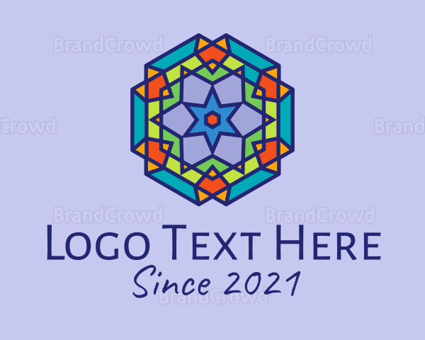 Multicolor Kaleidoscope Tile Logo