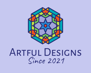 Multicolor Kaleidoscope Tile  logo design