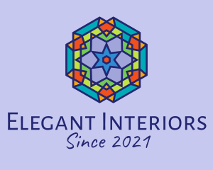 Multicolor Kaleidoscope Tile  logo design