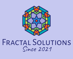 Fractal - Multicolor Kaleidoscope Tile logo design