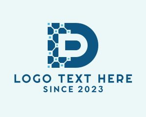 Networking - Digital Network Letter D logo design