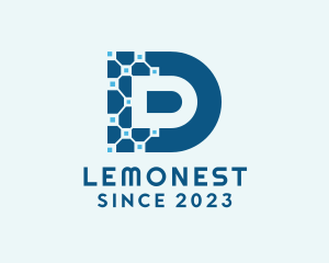 Networking - Digital Network Letter D logo design