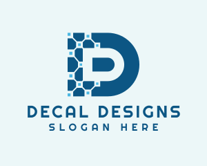 Digital Network Letter D logo design