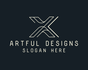 Modern Tech Letter X logo design