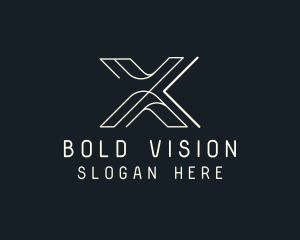 Modern Tech Letter X logo design