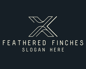 Modern Tech Letter X logo design