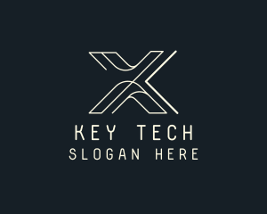 Modern Tech Letter X logo design