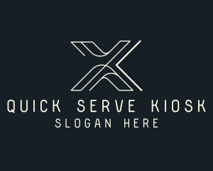 Modern Tech Letter X logo design