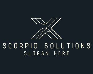 Modern Tech Letter X logo design