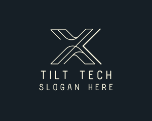 Modern Tech Letter X logo design