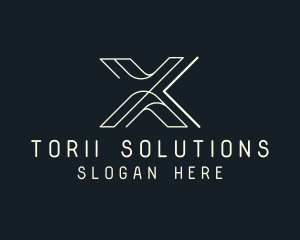 Modern Tech Letter X logo design