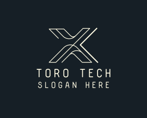 Modern Tech Letter X logo design