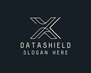 Modern Tech Letter X logo design