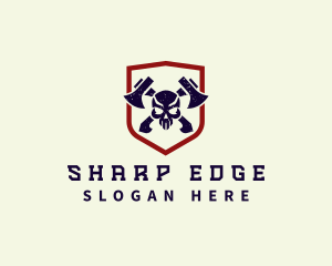 Skull Head Axe logo design