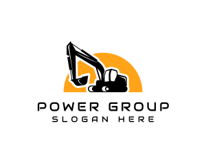 Construction Digger Excavator Logo