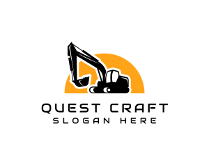 Construction Digger Excavator Logo