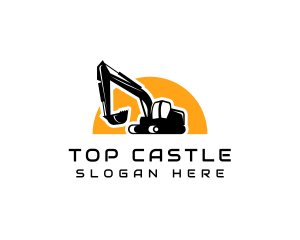 Construction Digger Excavator Logo