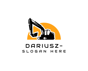 Construction Digger Excavator Logo