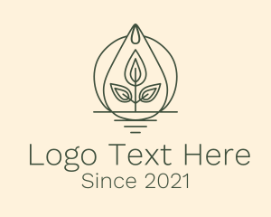 Aromatherapy - Natural Essential Oil Plant logo design