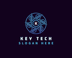 Circuit Technology Hexagon logo design