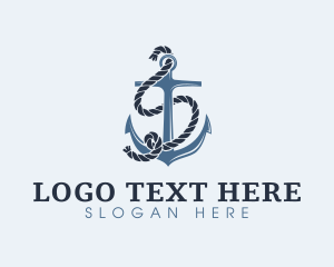 Ship - Anchor Rope Letter S logo design
