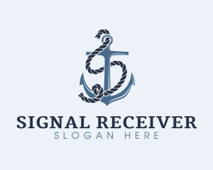 Anchor Rope Letter S logo design