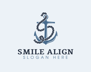 Anchor Rope Letter S logo design