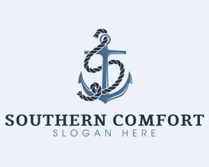 Anchor Rope Letter S logo design