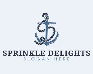 Anchor Rope Letter S logo design