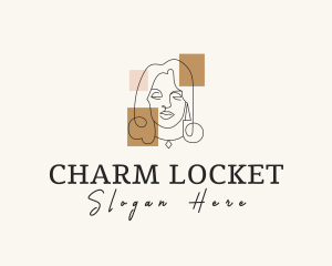 Locket - Feminine Necklace Portrait logo design
