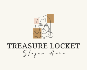 Locket - Feminine Necklace Portrait logo design