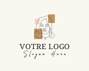 Luxe - Feminine Necklace Portrait logo design