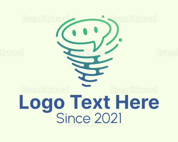 Gradient Tornado Chat Logo