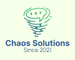 Disaster - Gradient Tornado Chat logo design