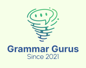 Grammar - Gradient Tornado Chat logo design