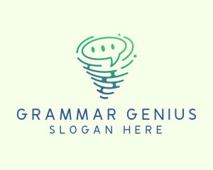 Grammar - Gradient Tornado Chat logo design