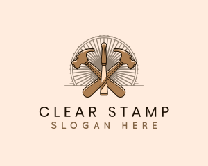 Hammer Chisel Woodwork logo design