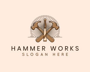 Hammer - Hammer Chisel Woodwork logo design