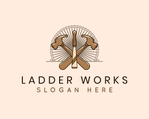 Hammer Chisel Woodwork logo design