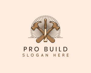 Hammer Chisel Woodwork logo design