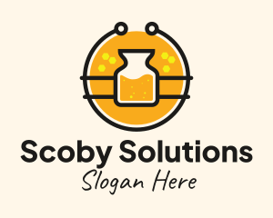 Scoby - Fermented Homemade Honey logo design