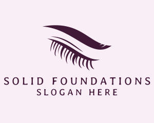 Cosmetic Surgery - Closed Eye Eyelash Eyebrow logo design