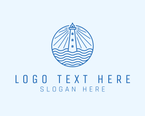 Tourist Spot - Sea Coast Lighthouse logo design