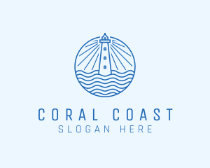 Sea Coast Lighthouse logo design