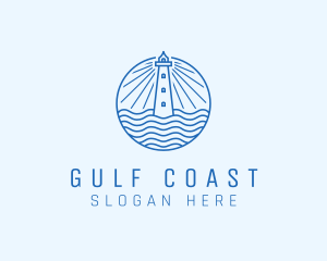 Sea Coast Lighthouse logo design