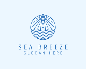 Sea Coast Lighthouse logo design