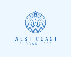 Sea Coast Lighthouse logo design