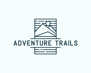 Mountain Trekking Adventure logo design