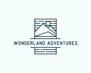 Mountain Trekking Adventure logo design